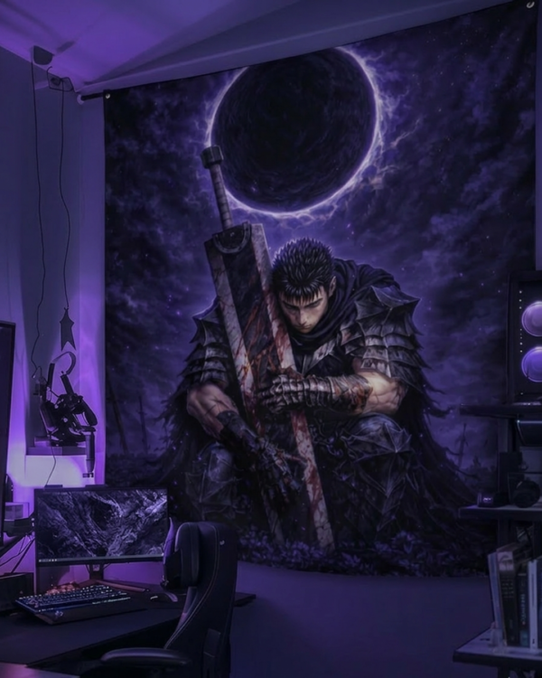 Aviluk's Black Swordsman Tapestry